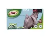 Officeworks Sabco Vinyl Gloves Large 100 Pack offer