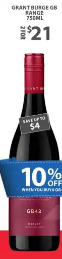 Star Liquor Grant Burge GB Range offer