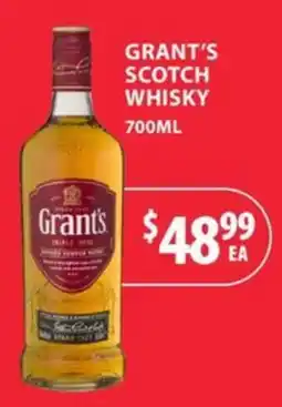 Star Liquor Grant's Scotch Whisky offer