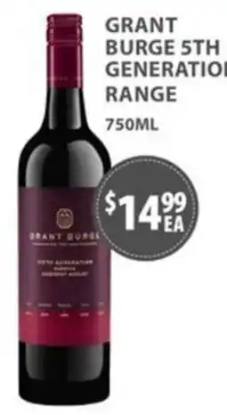 Star Liquor Grant Burge Fifth Generation offer