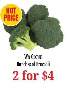 Farmer Jack's WA Grown Bunches of Broccoli offer