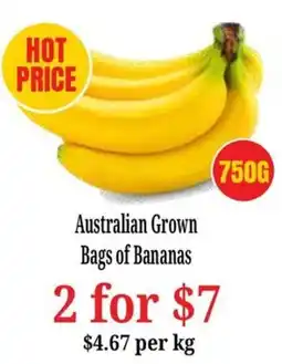 Farmer Jack's Australian Grown Bags of Bananas offer