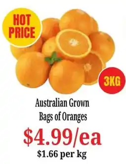 Farmer Jack's Australian Grown Bags of Oranges offer