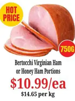 Farmer Jack's Bertocchi Virginian Ham offer