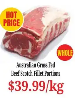 Farmer Jack's Australian Grass Fed Beef Scotch Fillet Portions offer