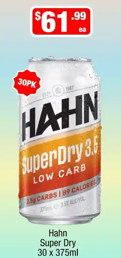 Liquor Stax Hahn Super Dry offer