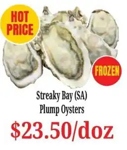 Farmer Jack's Streaky Bay (SA) Plump Oysters offer