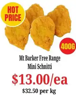 Farmer Jack's Mt Barker Free Range Mini Schnitti offer