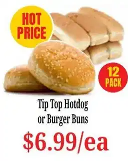 Farmer Jack's Tip Top Hotdog or Burger Buns offer