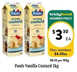 Farmer Jack's Pauls Vanilla Custard offer