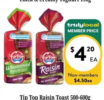 Farmer Jack's Tip Top Raisin Toast offer