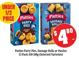 Farmer Jack's Patties Party Pies, Sausage Rolls or Pasties offer