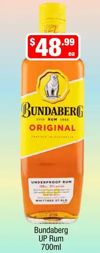 Liquor Stax Bundaberg UP Rum offer