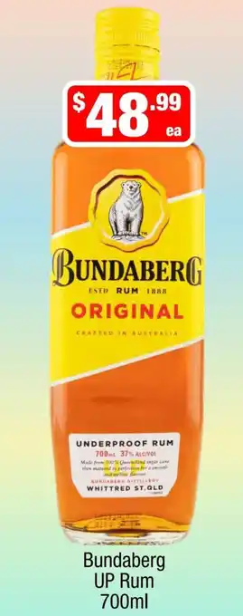 Liquor Stax Bundaberg UP Rum offer