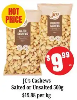 Farmer Jack's JC's Cashews offer