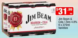 Liquor Stax Jim Beam Bourbon & Cola Varieties offer