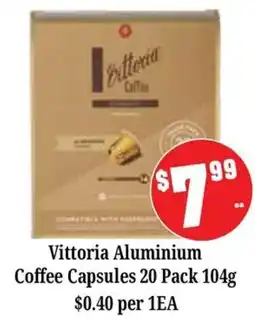 Farmer Jack's Vittoria Aluminium Coffee Capsules offer