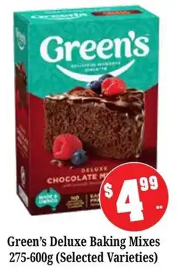 Farmer Jack's Green's Deluxe Baking Mixes offer