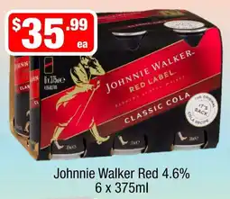 Liquor Stax Johnnie Walker Red Classic Cola offer