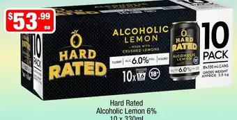 Liquor Stax Hard Rated Alcoholic Lemon offer