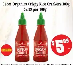 Farmer Jack's Ceres Organics Sriracha Chilli Sauce offer
