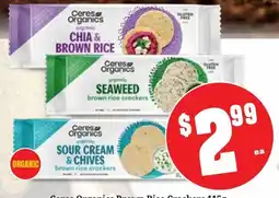 Farmer Jack's Ceres Organics Brown Rice Crackers offer
