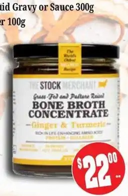 Farmer Jack's The Stock Merchant Bone Broth Concentrate Ginger & Turmeric offer