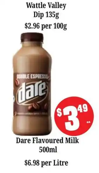 Farmer Jack's Dare Flavoured Milk offer