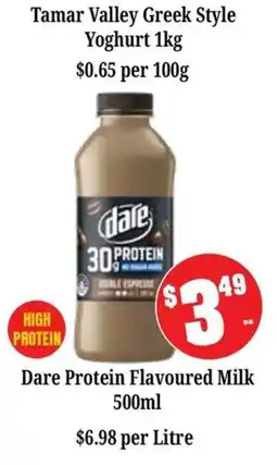Farmer Jack's Dare Protein Flavoured Milk offer