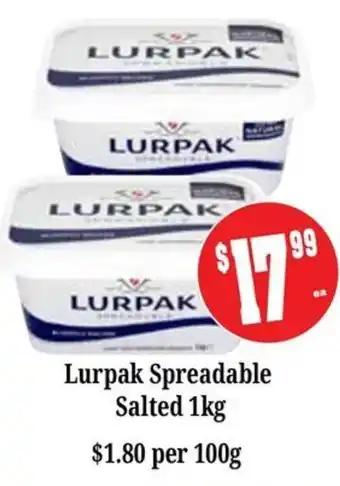 Farmer Jack's Lurpak Spreadable Salted offer