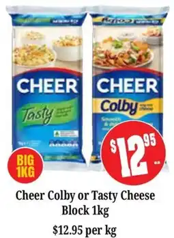 Farmer Jack's Cheer Colby or Tasty Cheese Block offer