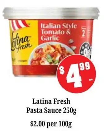 Farmer Jack's Latina Fresh Pasta Sauce offer