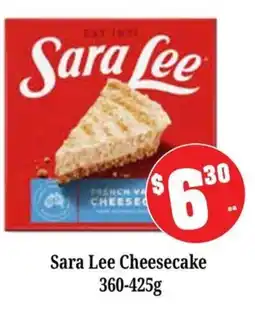Farmer Jack's Sara Lee Cheesecake offer