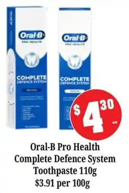 Farmer Jack's Oral-B Pro Health Complete Defence System Toothpaste offer