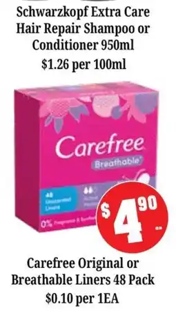 Farmer Jack's Carefree Original or Breathable Liners offer