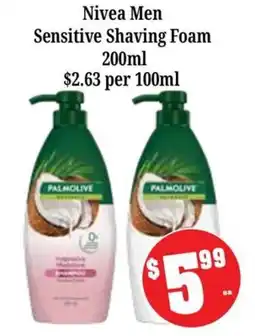 Farmer Jack's Nivea Men Sensitive Shaving Foam offer