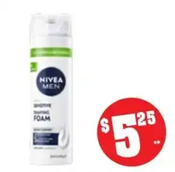 Farmer Jack's Nivea Men Sensitive Shaving Foam offer