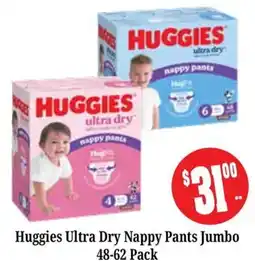 Farmer Jack's Huggies Ultra Dry Nappy Pants Jumbo offer