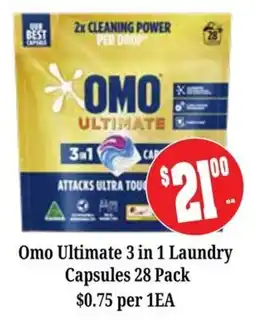 Farmer Jack's Omo Ultimate 3 in 1 Laundry Capsules offer