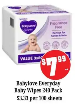 Farmer Jack's Babylove Everyday Baby Wipes offer