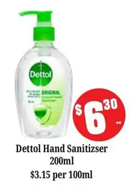 Farmer Jack's Dettol Hand Sanitiser offer