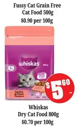Farmer Jack's Whiskas Dry Cat Food offer