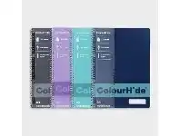 Officeworks ColourHide A4 Notebooks 120 Page 4 Pack offer