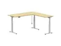 Officeworks Stilford S2 Electric 1800mm Corner Workstation White/Oak offer