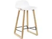 Officeworks Pago Polo Heavy Duty Stool with Timber Base and White Seat offer