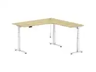 Officeworks Stilford S2 Electric Radius Workstation 1800mm White/Oak offer