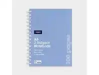 Officeworks J.Burrows A5 3 Subject Notebook 300 Page offer