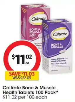 Coles Caltrate Bone & Muscle Health Tablets 100 Pack offer