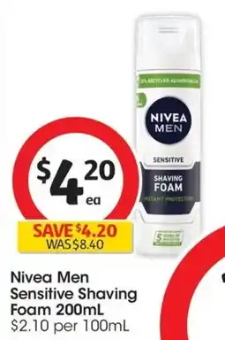 Coles Nivea Men Sensitive Shaving Foam offer