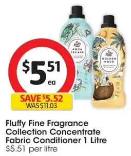 Coles Fluffy Fine Fragrance Collection Concentrate Fabric Conditioner offer